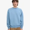 Pull oversize en coton bio - Bleu bord de mer