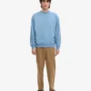 Pull oversize en coton bio - Bleu bord de mer