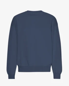 Pull oversize en coton bio - Bleu pétrole
