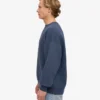 Pull oversize en coton bio - Bleu pétrole