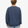 Pull oversize en coton bio - Bleu pétrole