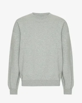 Pull oversize en coton bio - Gris chiné