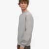 Pull oversize en coton bio - Gris chiné