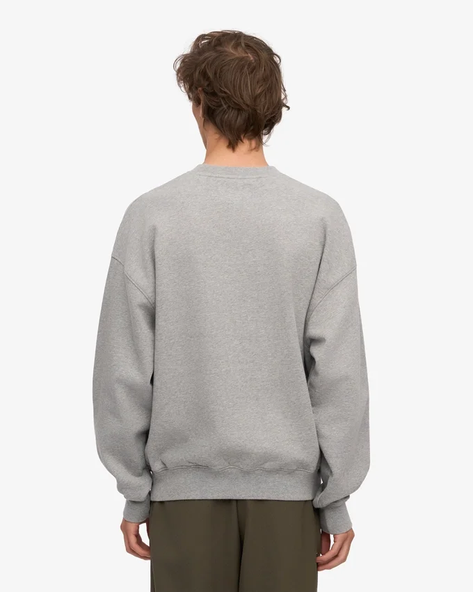 Pull oversize en coton bio - Gris chiné