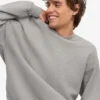 Pull oversize en coton bio - Gris chiné