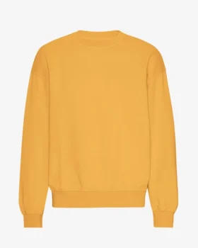 Pull oversize en coton bio - Jaune brûlé