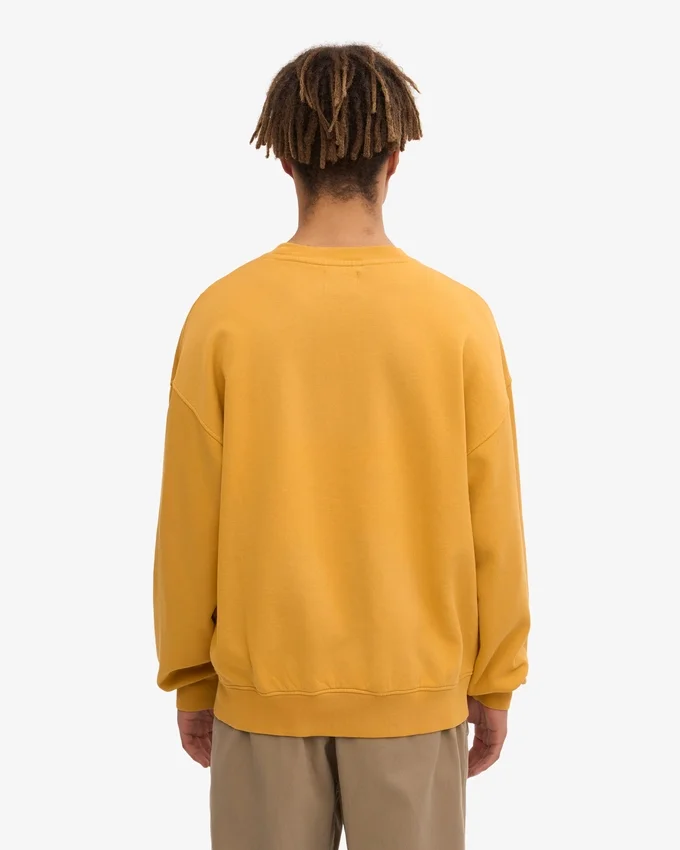 Pull oversize en coton bio - Jaune brûlé