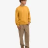 Pull oversize en coton bio - Jaune brûlé