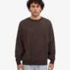 Pull oversize en coton bio - Marron café