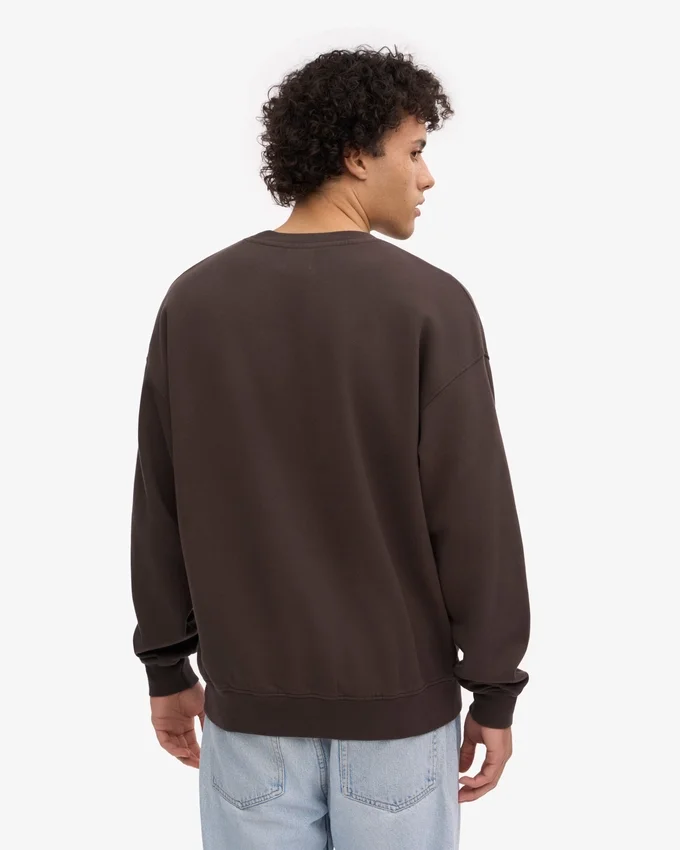 Pull oversize en coton bio - Marron café