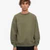 Pull oversize en coton bio - Olive poussiéreux