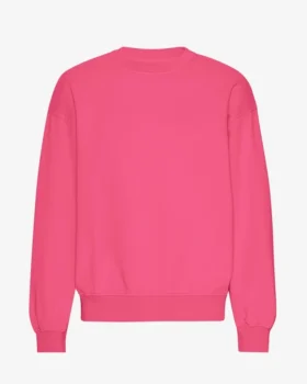 Pull oversize en coton bio - Rose bubble-gum