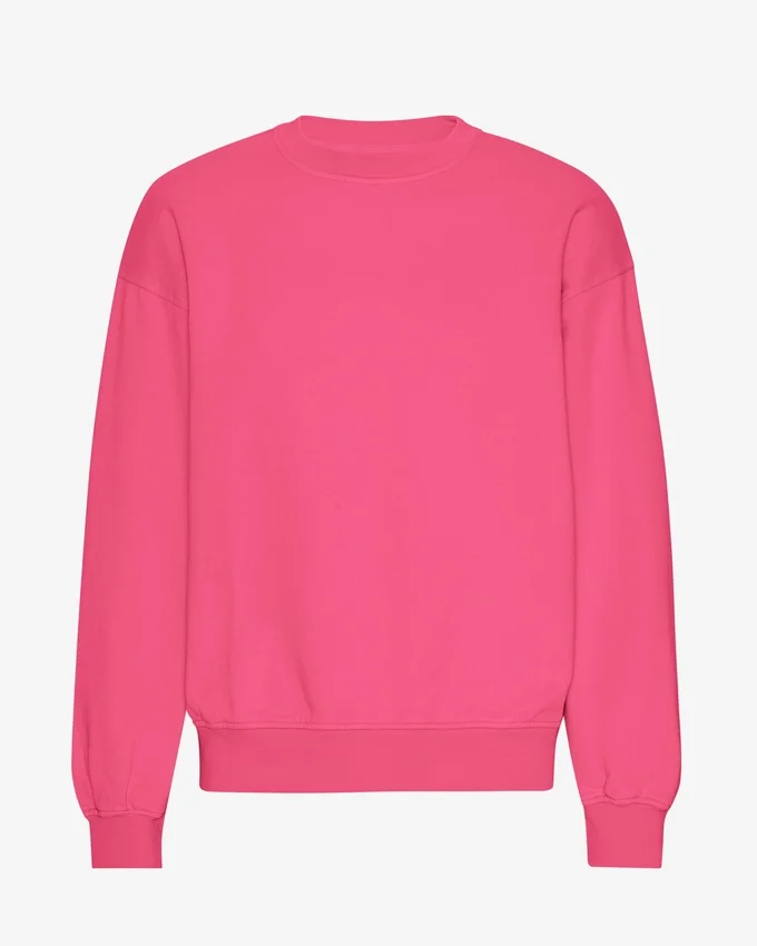 Pull oversize en coton bio - Rose bubble-gum