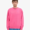 Pull oversize en coton bio - Rose bubble-gum
