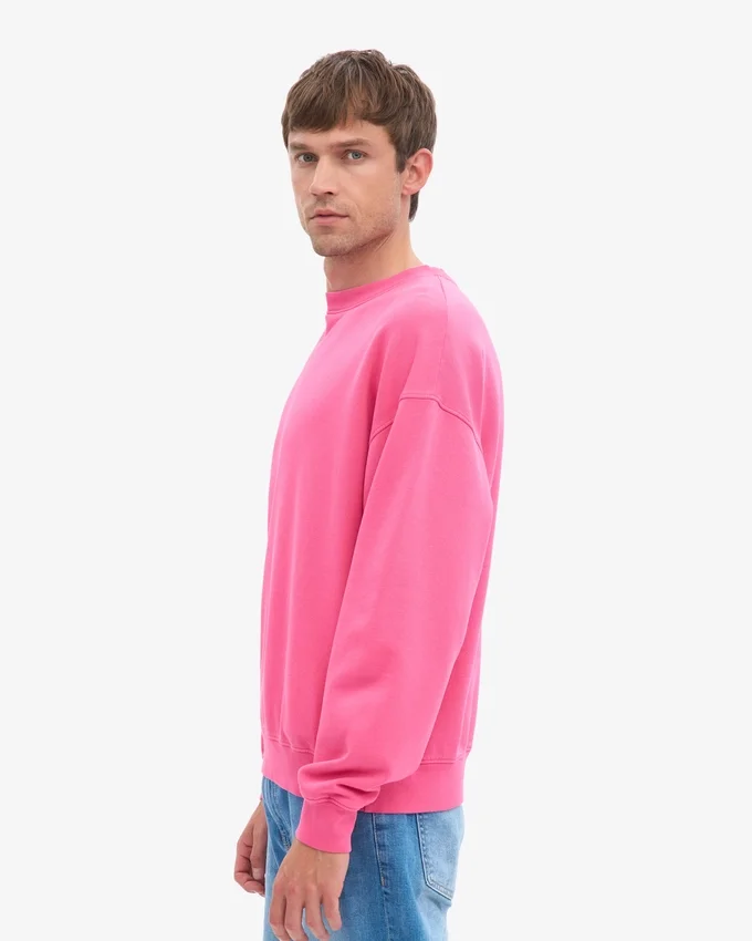 Pull oversize en coton bio - Rose bubble-gum