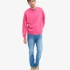 Pull oversize en coton bio - Rose bubble-gum