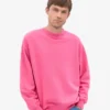 Pull oversize en coton bio - Rose bubble-gum
