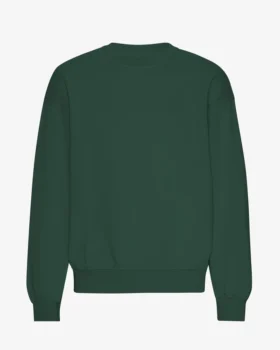 Pull oversize en coton bio - Vert émeraude