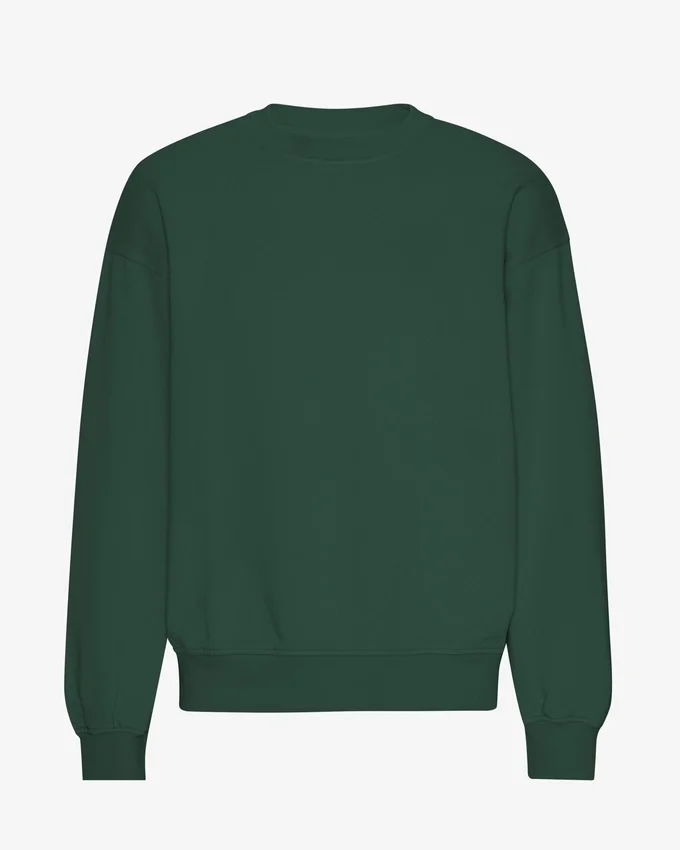 Pull oversize en coton bio - Vert émeraude