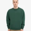 Pull oversize en coton bio - Vert émeraude