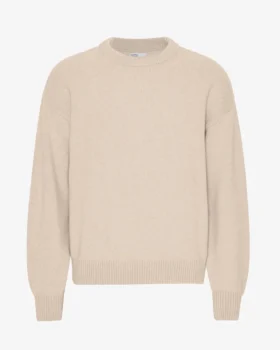 Pull oversize en laine mérinos - Blanc ivoire