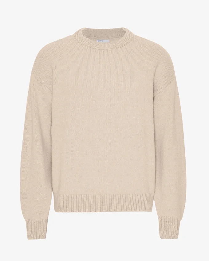 Pull oversize en laine mérinos - Blanc ivoire