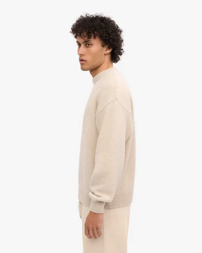 Pull oversize en laine mérinos - Blanc ivoire