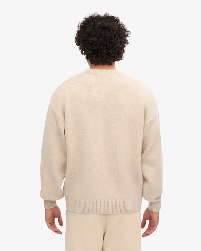 Pull oversize en laine mérinos - Blanc ivoire