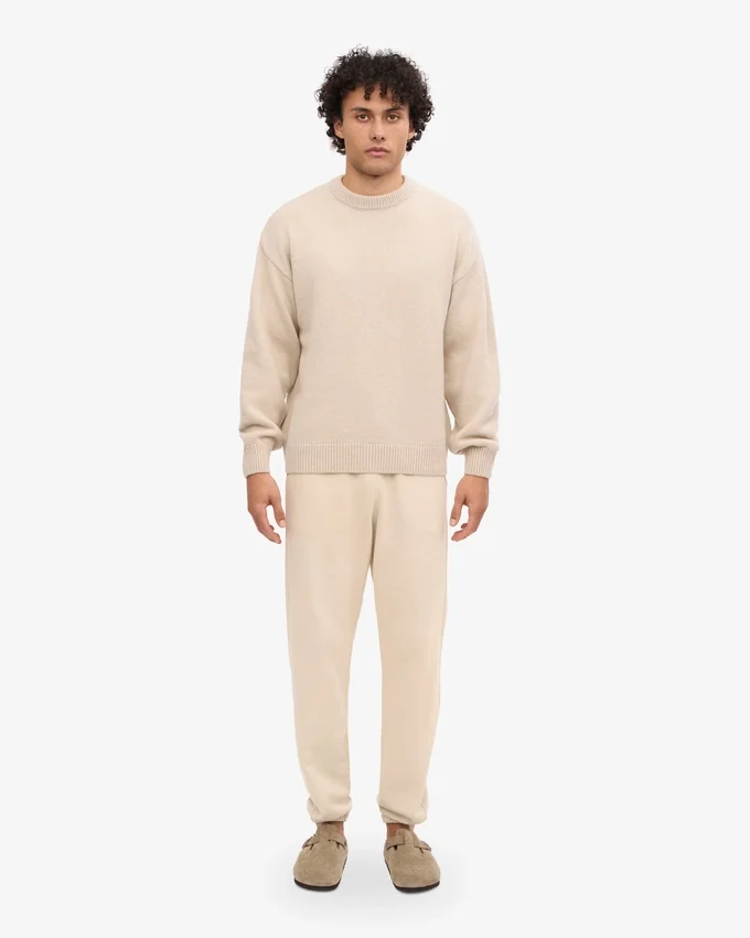 Pull oversize en laine mérinos - Blanc ivoire