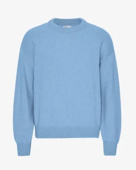 Pull oversize en laine mérinos - Bleu bord de mer