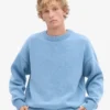 Pull oversize en laine mérinos - Bleu bord de mer