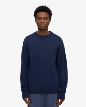 Pull oversize en laine mérinos – Bleu marine