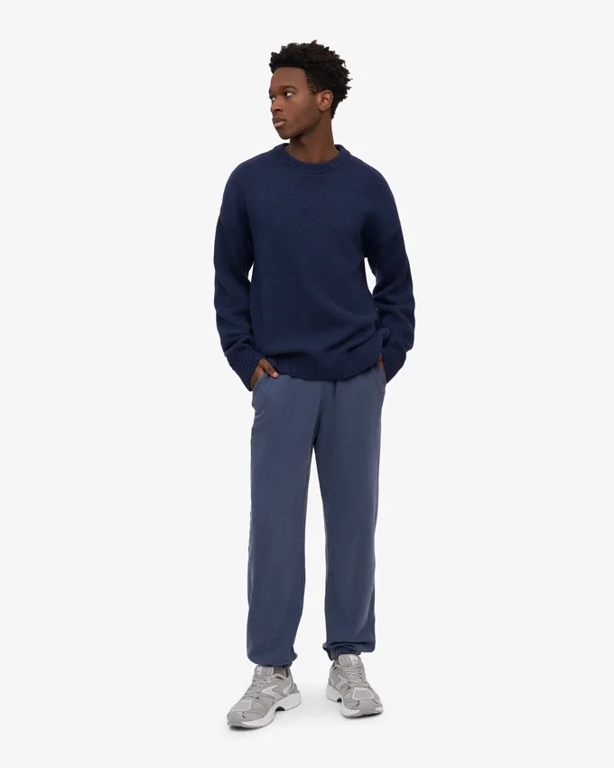 Pull oversize en laine mérinos – Bleu marine