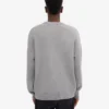 Pull oversize en laine mérinos - Gris chiné