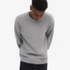 Pull oversize en laine mérinos - Gris chiné