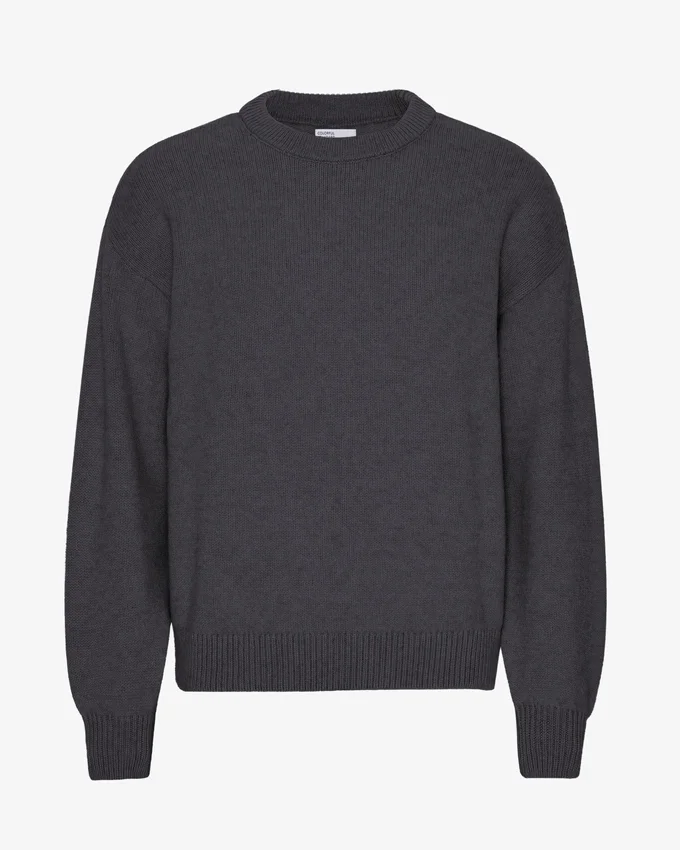 Pull oversize en laine mérinos - Gris lave