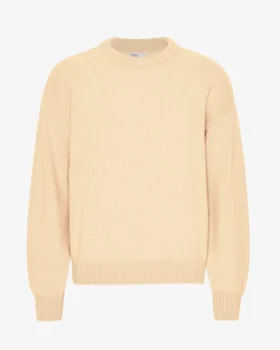 Pull oversize en laine mérinos - Jaune pâle