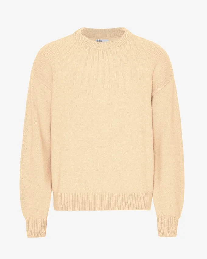 Pull oversize en laine mérinos - Jaune pâle
