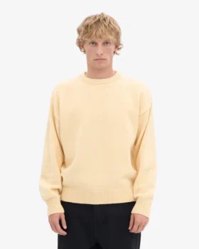 Pull oversize en laine mérinos – Jaune pâle