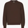 Pull oversize en laine mérinos - Marron café