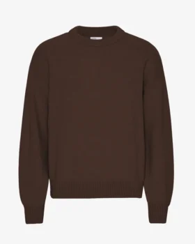 Pull oversize en laine mérinos - Marron café