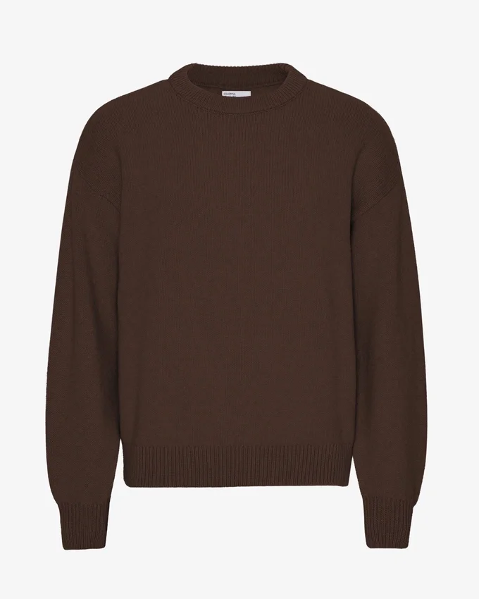Pull oversize en laine mérinos - Marron café