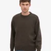 Pull oversize en laine mérinos - Marron café