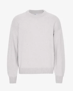 Pull oversize en laine mérinos - Mélange neige