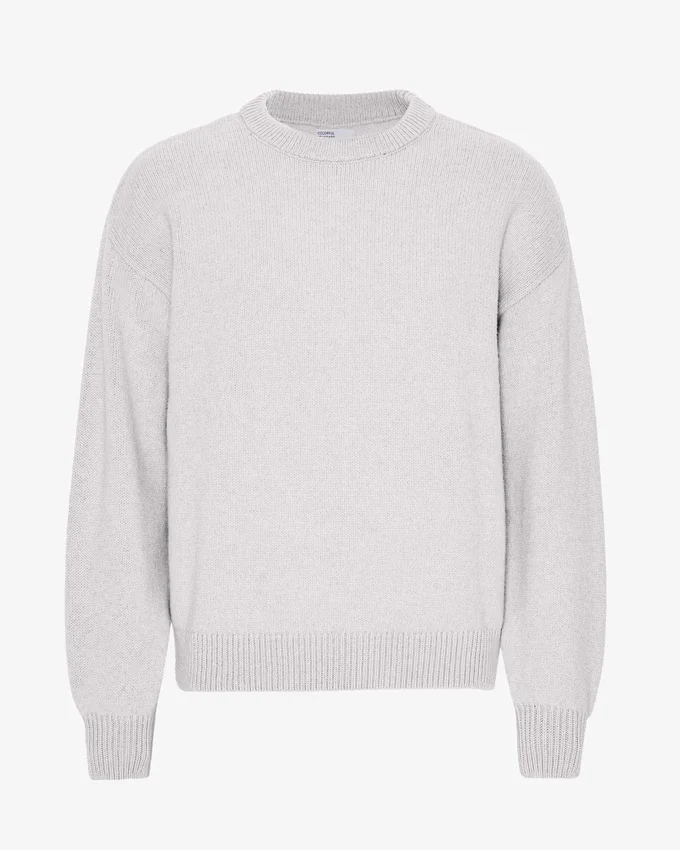 Pull oversize en laine mérinos - Mélange neige