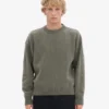 Pull oversize en laine mérinos - Olive poussiéreux