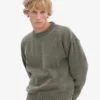 Pull oversize en laine mérinos - Olive poussiéreux
