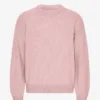 Pull oversize en laine mérinos - Rose délavé