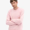 Pull oversize en laine mérinos - Rose délavé
