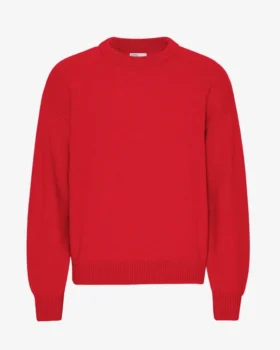 Pull oversize en laine mérinos - Rouge écarlate